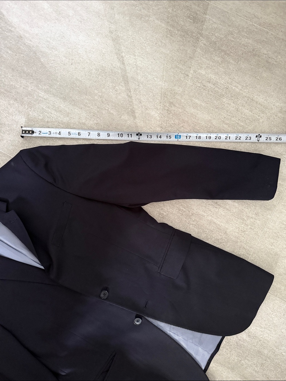 Zara Man Full Suit Navy Blue Slim Fit Jacket 38R Pants 31 Modern Tailored - Picture 4 of 13